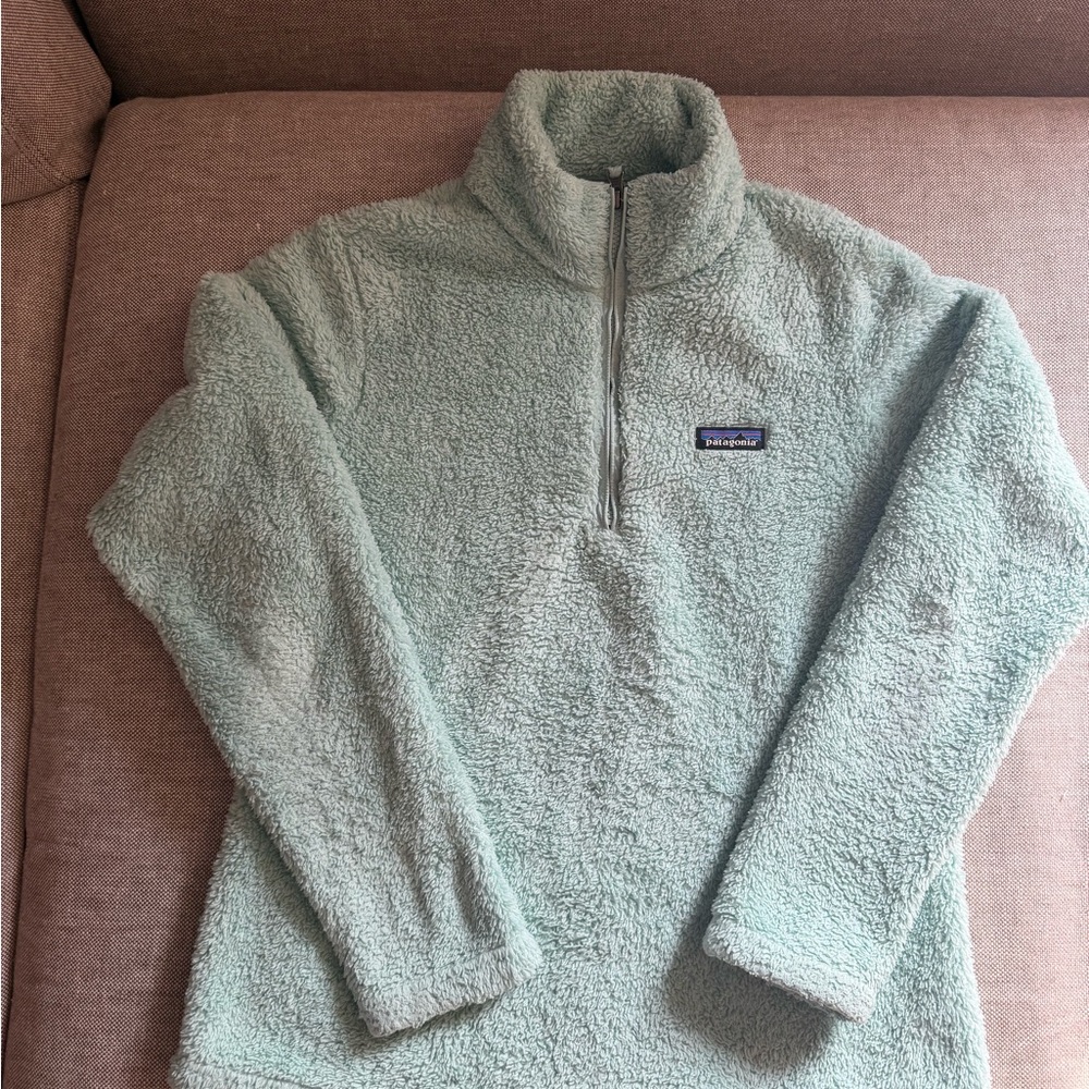 Patagonia Los Gatos 1/4 Zip Fleece Women’s Large Mint Green Pullover